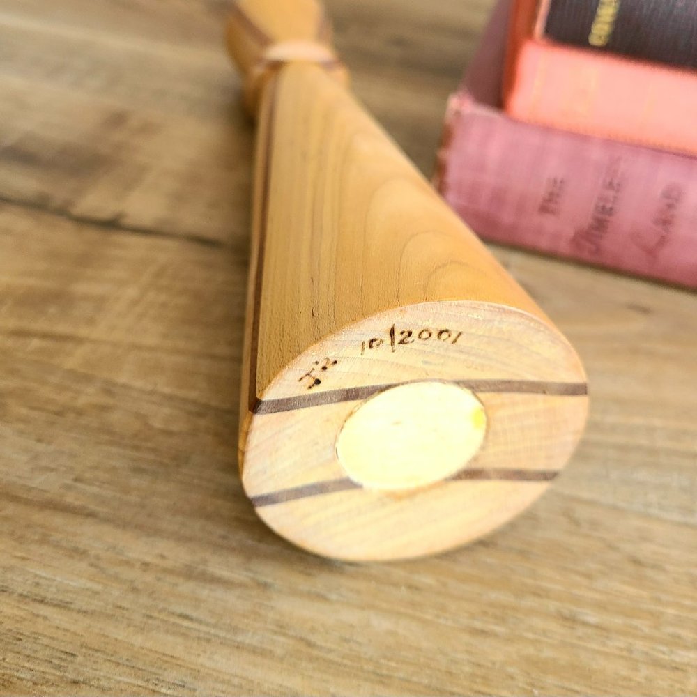 Midcentury wooden teak candleholder/candlestick. - Picture 6 of 7